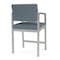 Lesro Lenox Steel Hip Chair Metal Frame, Silver, RF Serene Upholstery LS1161 - alternate 3